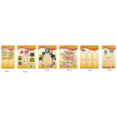 Комплект стендів для кабінету біології №1: навчальні матеріали для школи