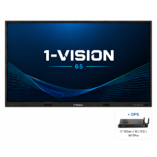 Інтерактивна панель 1-Vision 65, ПК модуль (i7-13Gen/16/512/W11Pro), настінне кріплення