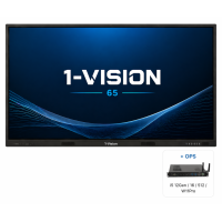 Інтерактивна панель 1-Vision 65, ПК модуль (i5-12Gen/16/512/W11Pro), настінне кріплення