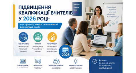 Підвищення кваліфікації педагогів у 2026 році: оновлені вимоги та нові можливості